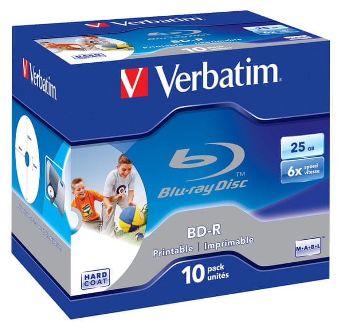 Verbatim BD-R Blu-ray disk 25 GB 10 ks.